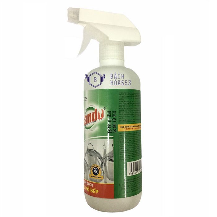 Chai xịt lau nhà bếp tẩy dầu mỡ Hando ảnh 1