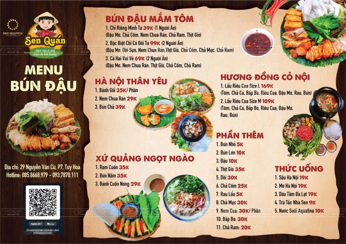 Không gian ấm cúng và những món ăn kèm đặc sắc tại Sen Quán