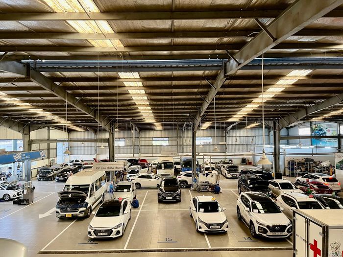 Xưởng dịch vụ hiện đại tại Hyundai Tây Đô