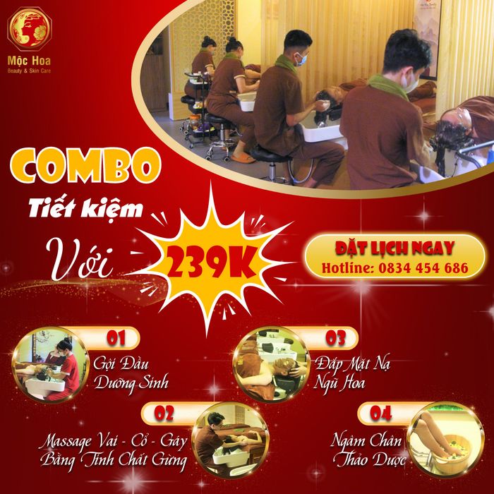 Góc thư giãn tinh tế tại Mộc Hoa Beauty & Skin Care