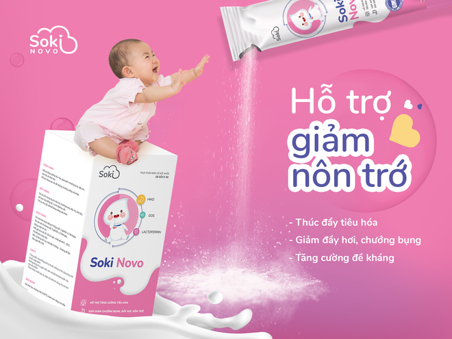 Hình ảnh thực tế Soki Novo - Bước tiến mới trong chăm sóc tiêu hóa trẻ nhỏ