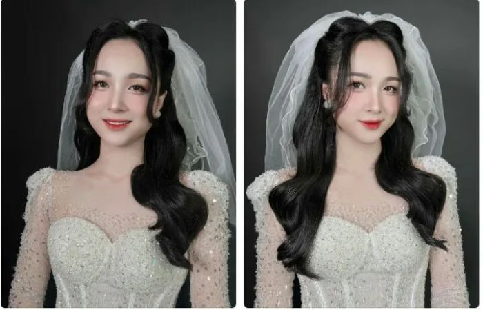Hình ảnh lớp học thực hành tại Trinh Trần Wedding