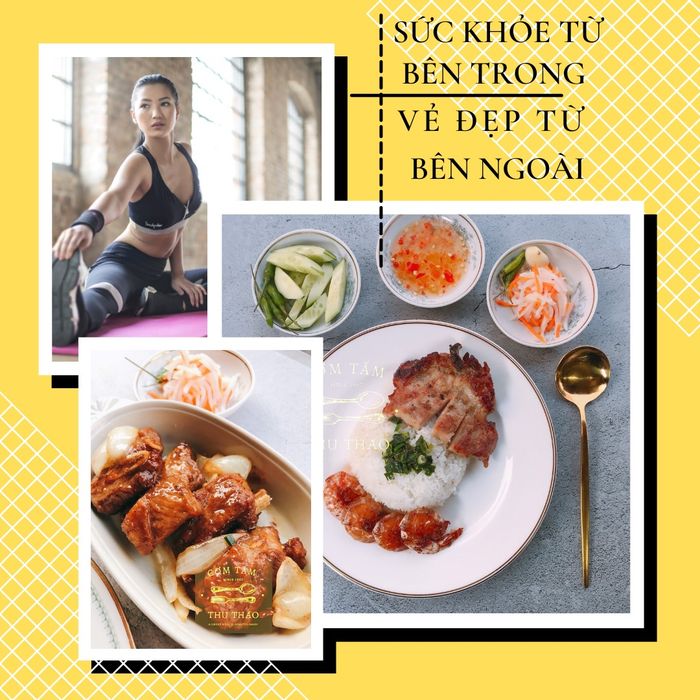Hình ảnh đĩa cơm tấm Thu Thảo - sự hòa quyện hoàn hảo giữa màu sắc và hương vị