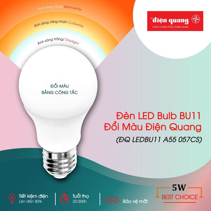 Đèn LED bulb đổi màu Điện Quang - Công nghệ chiếu sáng thông minh