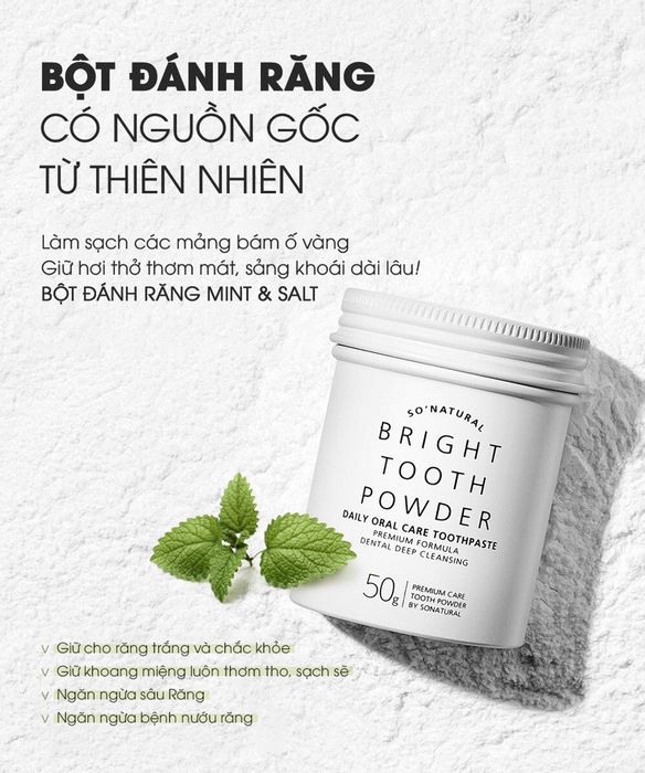 Hình ảnh Bright Tooth Powder chính hãng