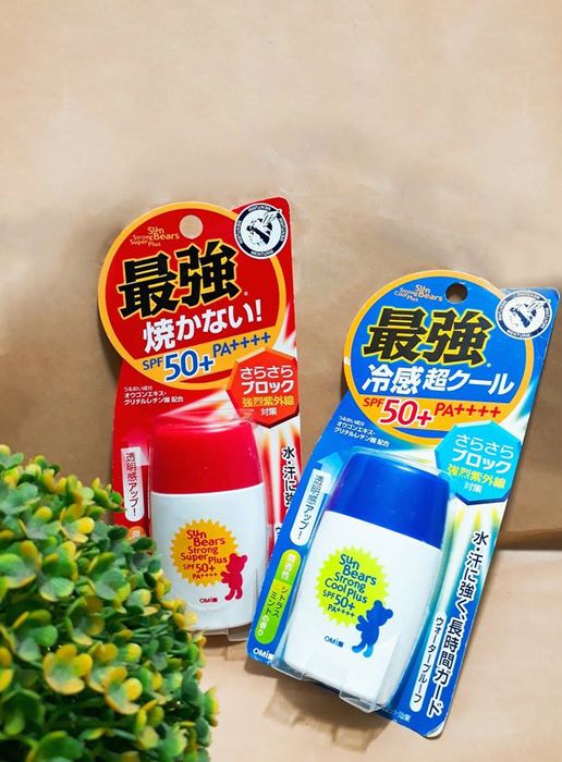 Hình ảnh thực tế kem chống nắng Omi Sun Bears Strong Plus