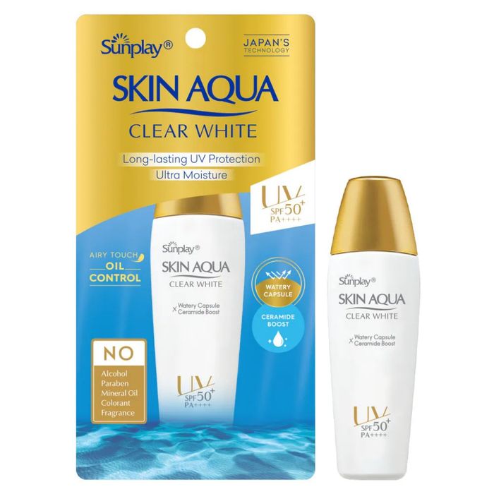 Hình ảnh thực tế kem chống nắng Sunplay Skin Aqua Clear White