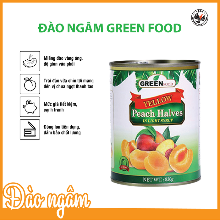 Hình ảnh đào ngâm Green Food cao cấp (ảnh 1)