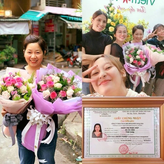Vietflower ảnh 3 – Hình ảnh lớp học thực tế tại Vietflower, nơi tạo dựng những tác phẩm nghệ thuật từ hoa