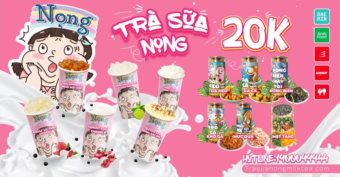 Không gian quán Trà Sữa Nọng - Điểm hẹn tuổi trẻ đầy màu sắc