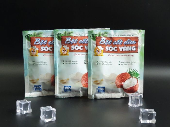 Hình ảnh chân thực Bột Cốt Dừa Sóc Vàng