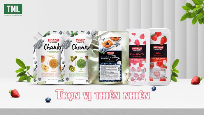 Không gian trưng bày nguyên liệu trái cây cao cấp tại Trùm Nguyên Liệu
