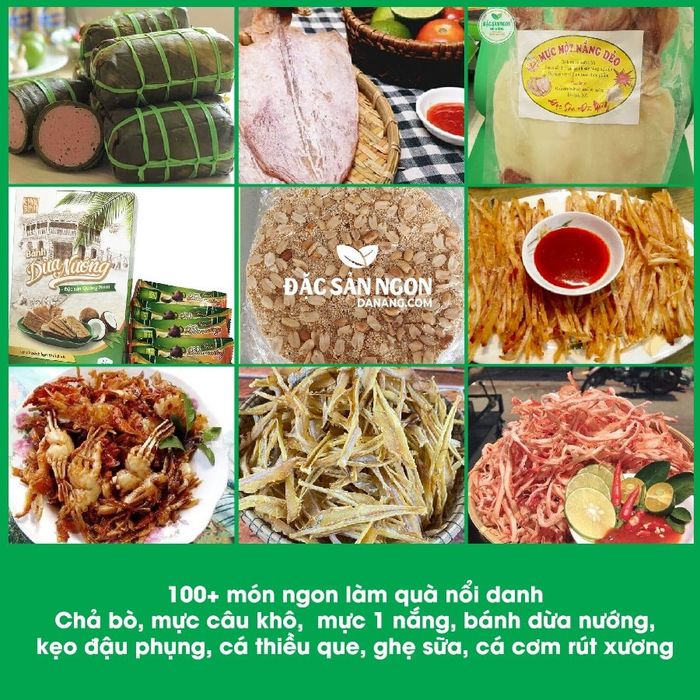 Không gian trưng bày đặc sản hải sản tại Đặc Sản Ngon Đà Nẵng
