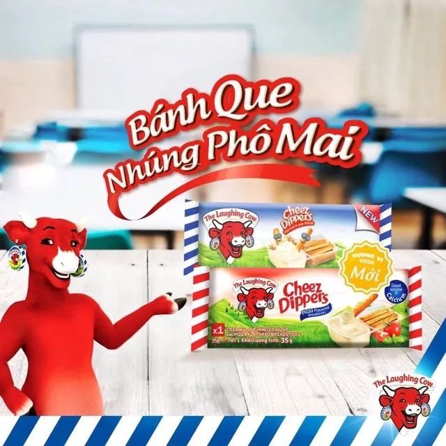 Hình ảnh bánh que chấm phô mai The Laughing Cow phiên bản mới