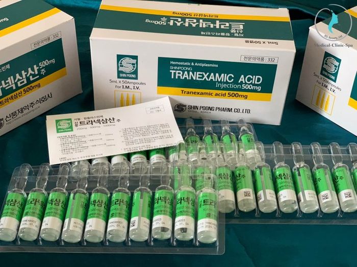 Hình ảnh thực tế sản phẩm Tranexamic Acid 500mg chuẩn Hàn Quốc