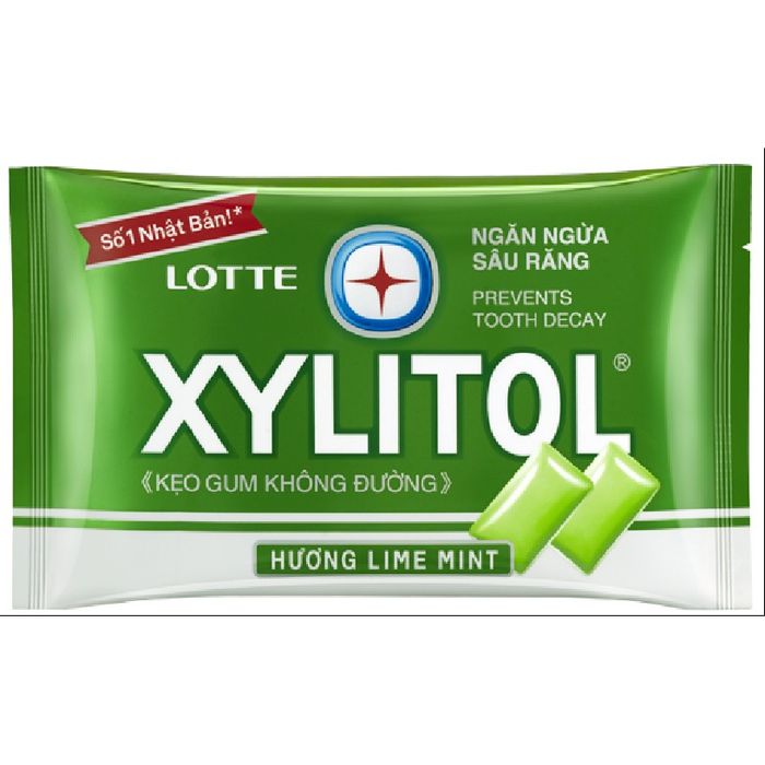 Hình ảnh Kẹo Gum Không Đường Xylitol Chanh Bạc Hà