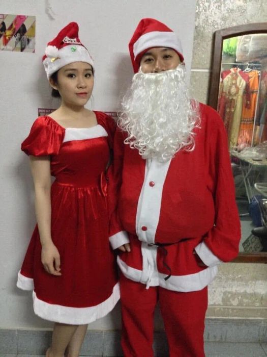 Hình ảnh trang phục ông già Noel tại Mây