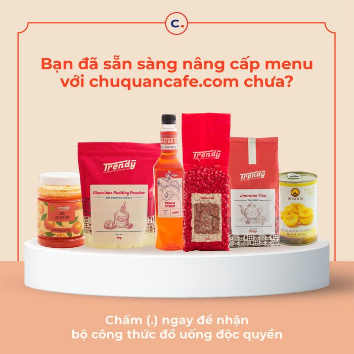 Bộ sưu tập kem Teamo và nguyên liệu pha chế cao cấp tại Chuquancafe