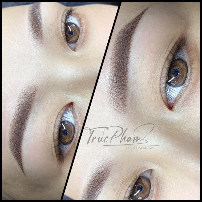 Kết quả phun xăm tự nhiên, hài hòa tại Trúc Phạm Beauty & Academy