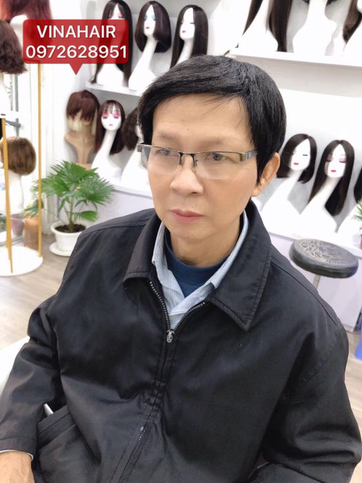 Hình ảnh thực tế tóc giả nam Vinahair phiên bản cao cấp
