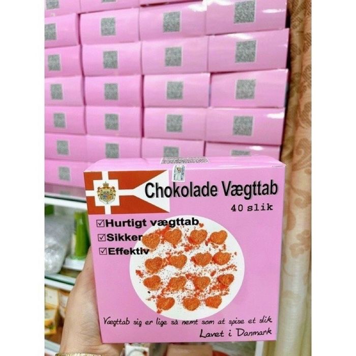 Bộ sưu tập hình ảnh chân thực Kẹo Giảm Cân Đan Mạch Chokolade Vaegttab