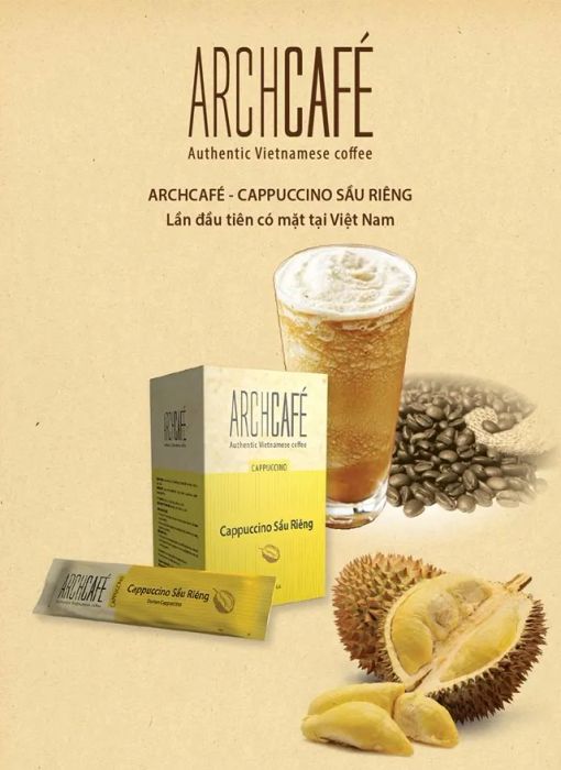 Hình ảnh sản phẩm Archcafe Cappuccino Sầu Riêng cao cấp