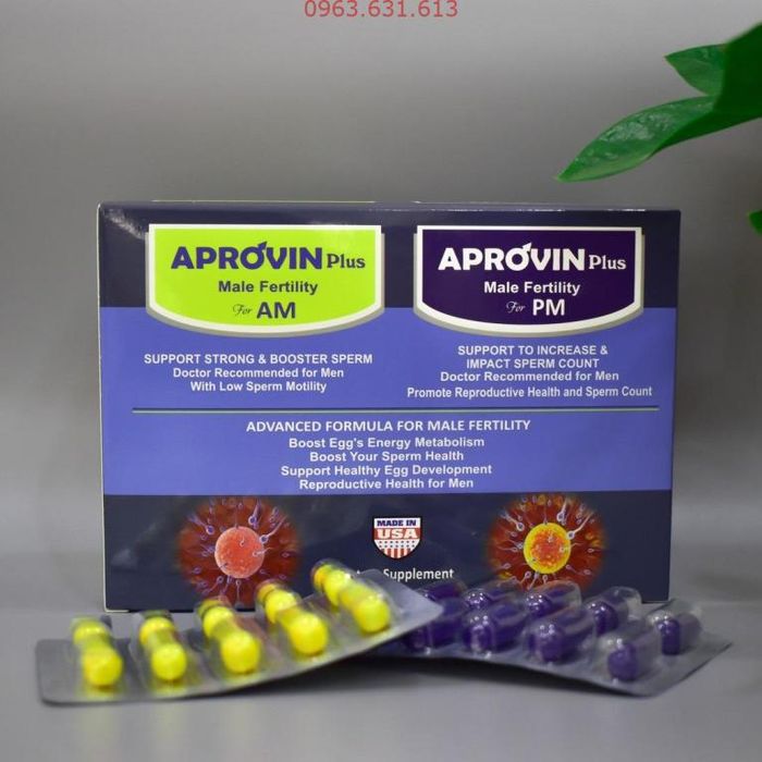 Hình ảnh sản phẩm Aprovin Plus - Giải pháp Mỹ cho tinh trùng khỏe mạnh (Ảnh 1)
