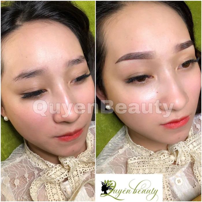 Quy trình phun xăm chuyên nghiệp tại QuyenBeauty