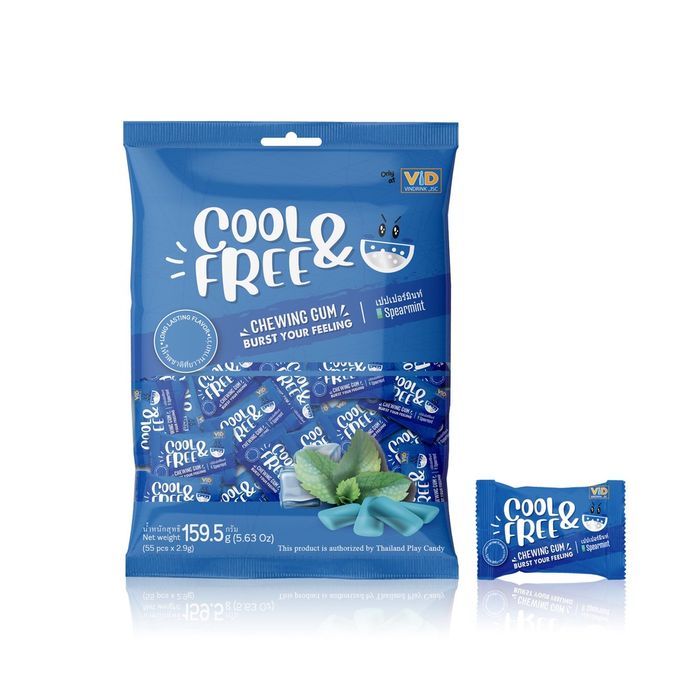 Hình ảnh Kẹo cao su Cool & Free Gum hương bạc hà