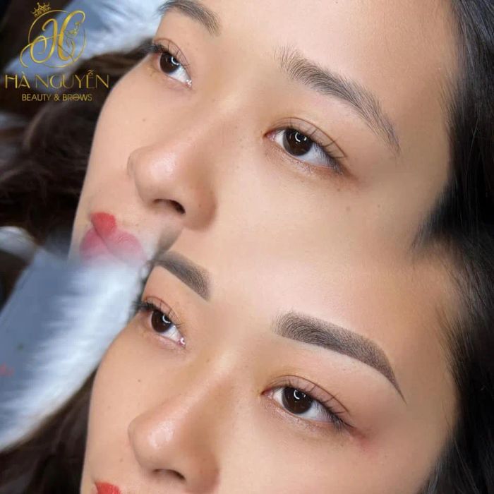 Hình ảnh thực tế về không gian sang trọng tại Hà Nguyễn Beauty & Brows