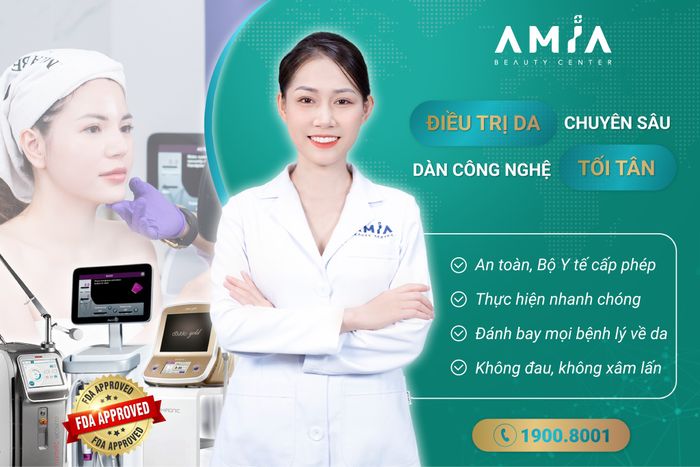 Không gian sang trọng chuẩn phòng khám da liễu tại Amia