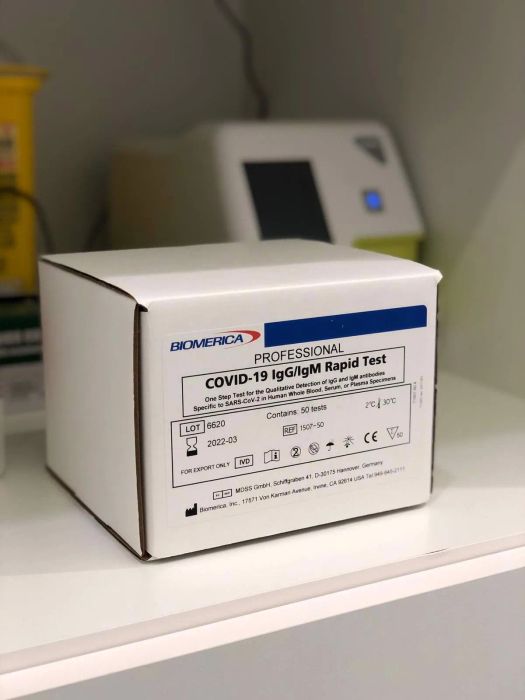 Hình ảnh bộ test nhanh COVID-19 Biomerica Antigen Rapid Test