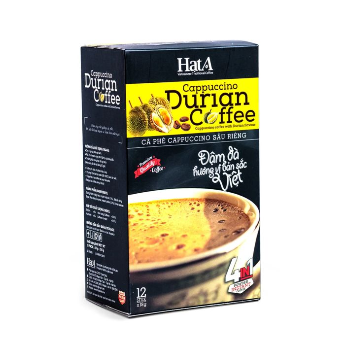Hình ảnh thực tế khi pha chế HatA Café Cappuccino Sầu Riêng