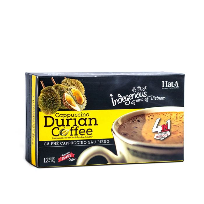 Hình ảnh sản phẩm HatA Café Cappuccino Sầu Riêng 4in1 - góc nhìn cận cảnh
