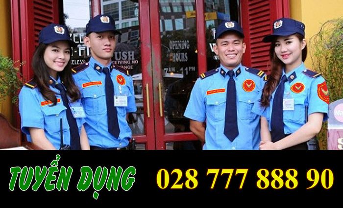 Hình ảnh đội ngũ bảo vệ Thiên Ưng trong giờ làm việc
