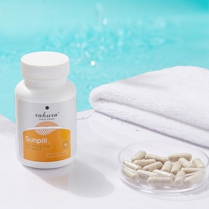Hình ảnh thực tế Viên Uống Sakura Sunpill - Công nghệ chống nắng sinh học Nhật Bản