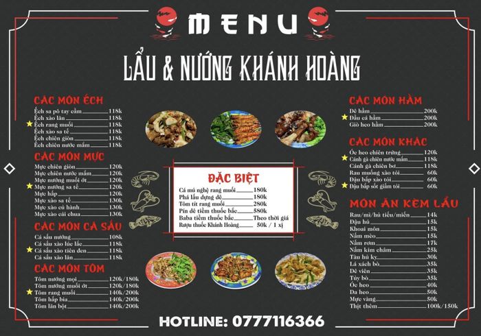 Món ngon đặc sắc tại Lẩu Nướng Khánh Hoàng