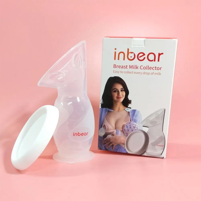 Hình ảnh minh họa Cốc Hứng Sữa Silicone Inbear cao cấp