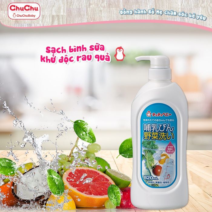 Hình ảnh thực tế Nước Rửa Bình & Rau Quả Đậm Đặc ChuChuBaby