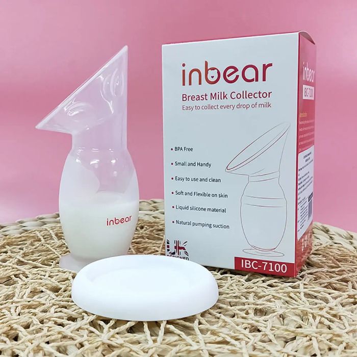 Hình ảnh Cốc Hứng Sữa Silicone Inbear Cao Cấp - Phiên bản thiết kế tối ưu