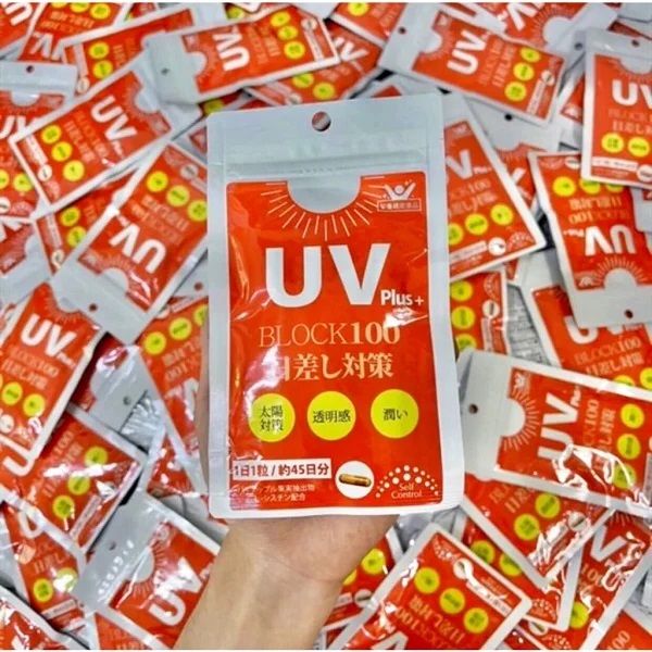 Hình ảnh chân thực Viên Uống UV Plus+ Block100 - Bảo vệ da toàn diện từ bên trong
