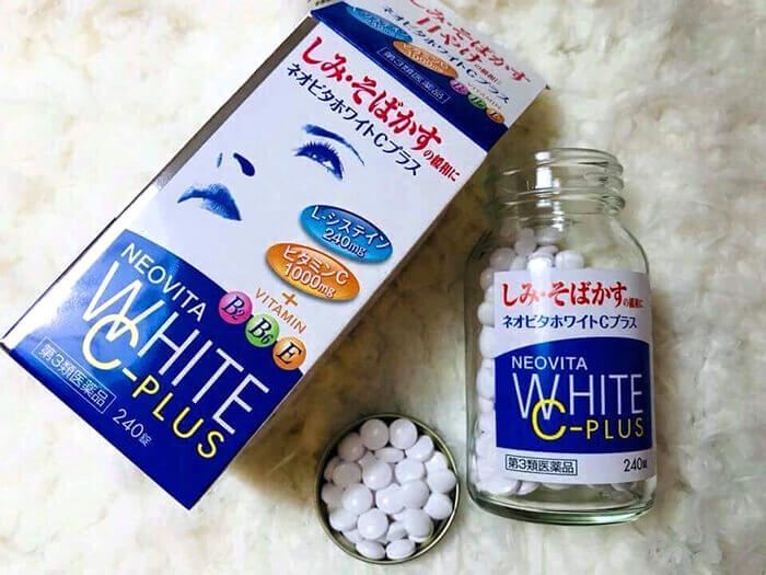 Hình ảnh thực tế Viên Uống Trắng Da Neovita White C Plus phiên bản Nhật Bản