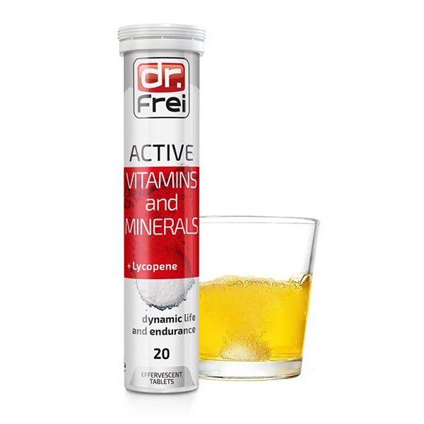 Hình ảnh sản phẩm Dr. Frei Active Vitamins + Lycopene - Viên sủi đa dưỡng chất