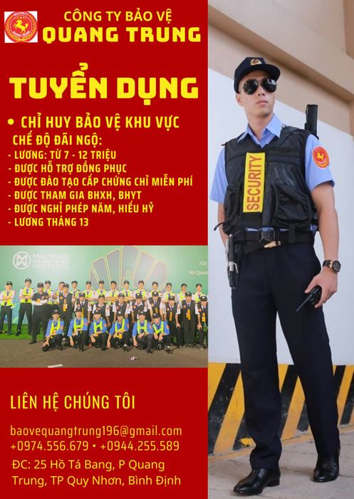 Hình ảnh hoạt động thực tế của đội bảo vệ Quang Trung