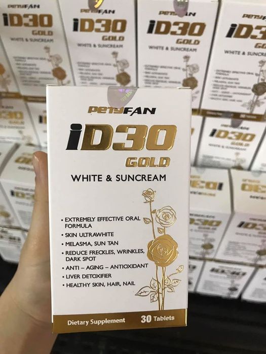 Viên Uống Chống Nắng Trắng Da ID30 Gold White & Suncream Hình Ảnh 1