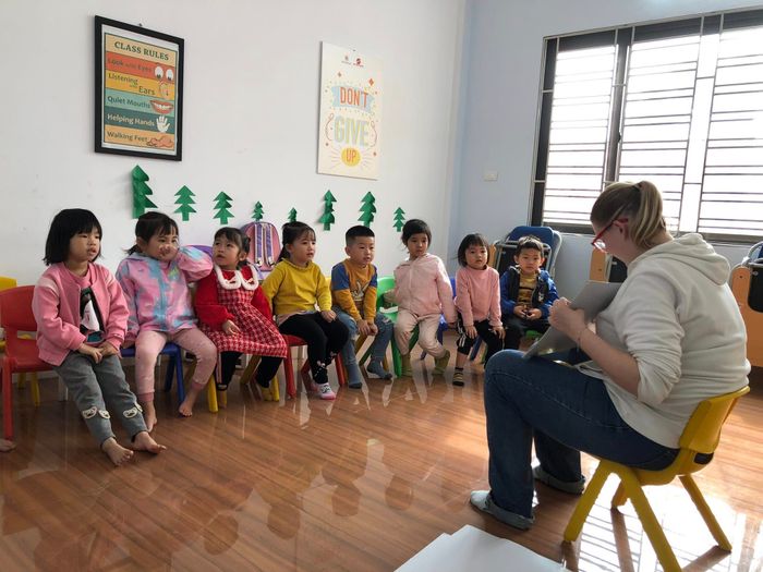 Hình ảnh lớp học năng động tại Hanoi Connection Quảng Bị