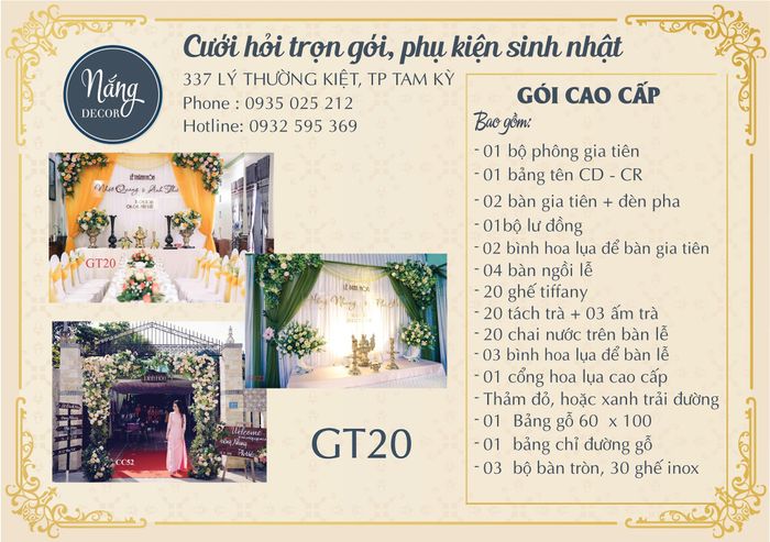 Nắng Decor - Tuyệt tác trang trí cưới đong đầy cảm xúc