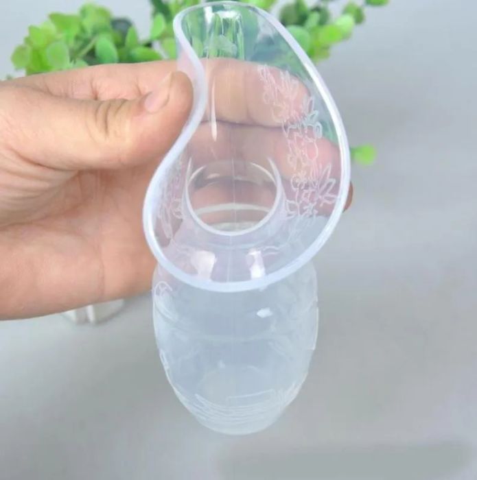 Hình ảnh minh họa Cốc Hứng Sữa Silicon BPA Free - Thiết kế thông minh