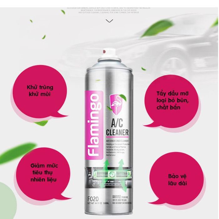 Xịt vệ sinh điều hòa ô tô Flamingo ảnh 2