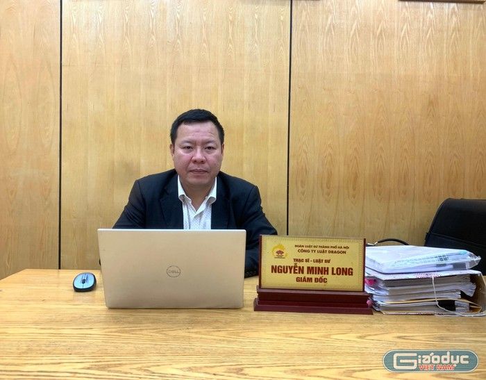 Chân dung Luật sư Nguyễn Minh Long - vị luật sư với ánh mắt sâu sắc và nét mặt đầy cương nghị, toát lên khí chất của một nhà pháp lý tâm huyết.